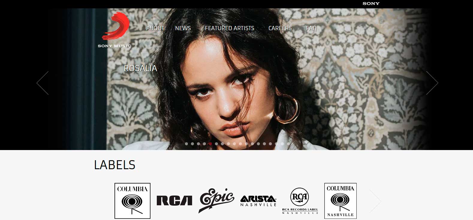 SonyMusic.com - официальный сайт компании Sony Music