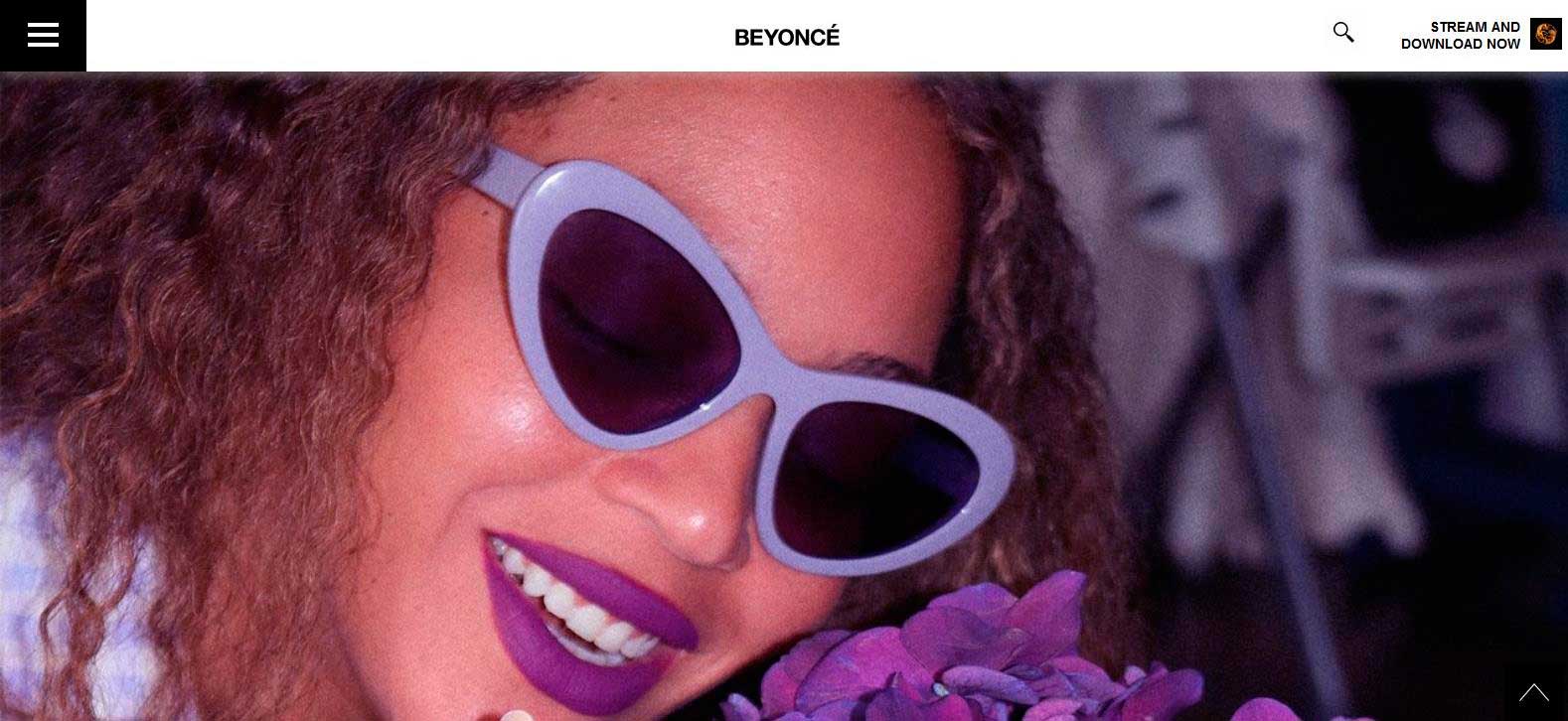 beyonce.com - официальный сайт Beyoncé